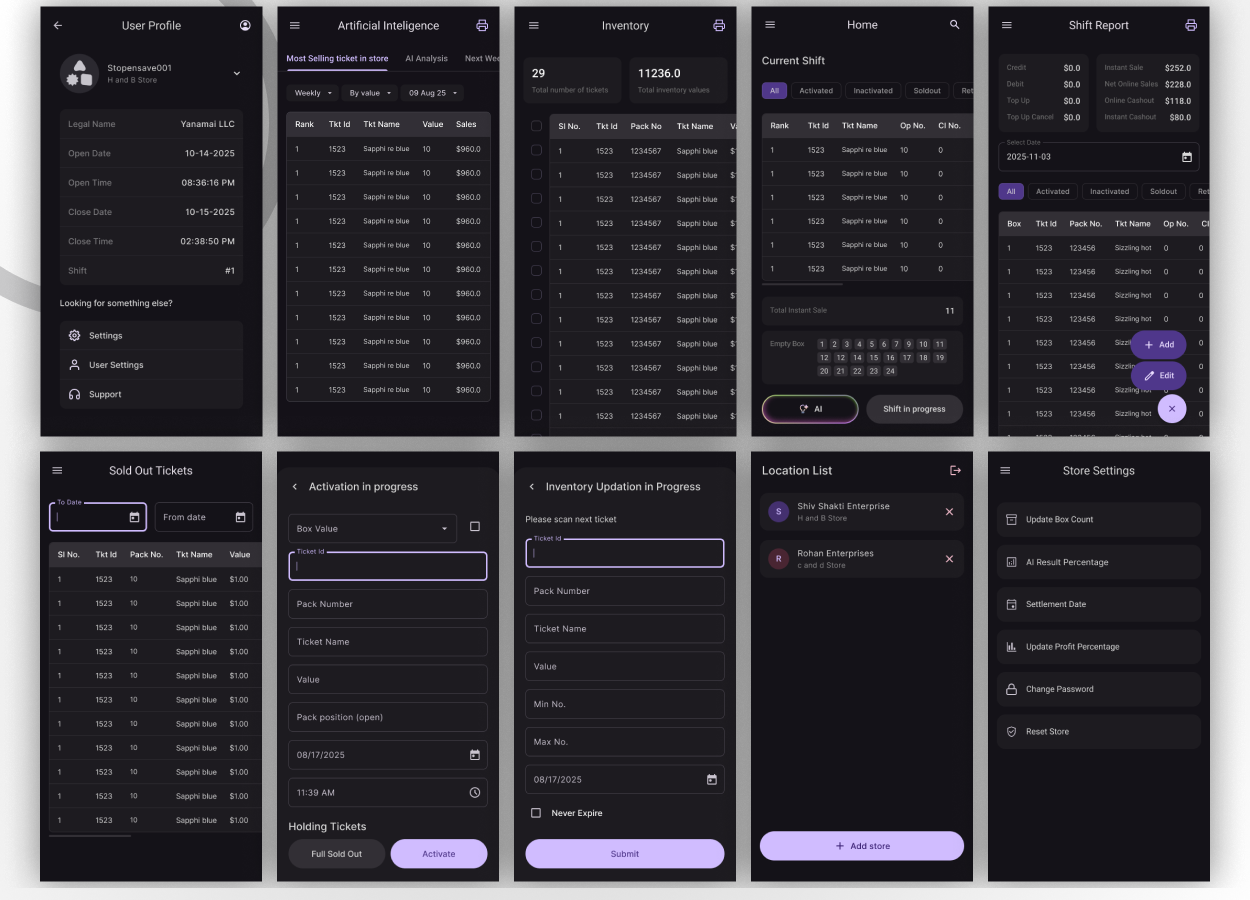 Mobile screens