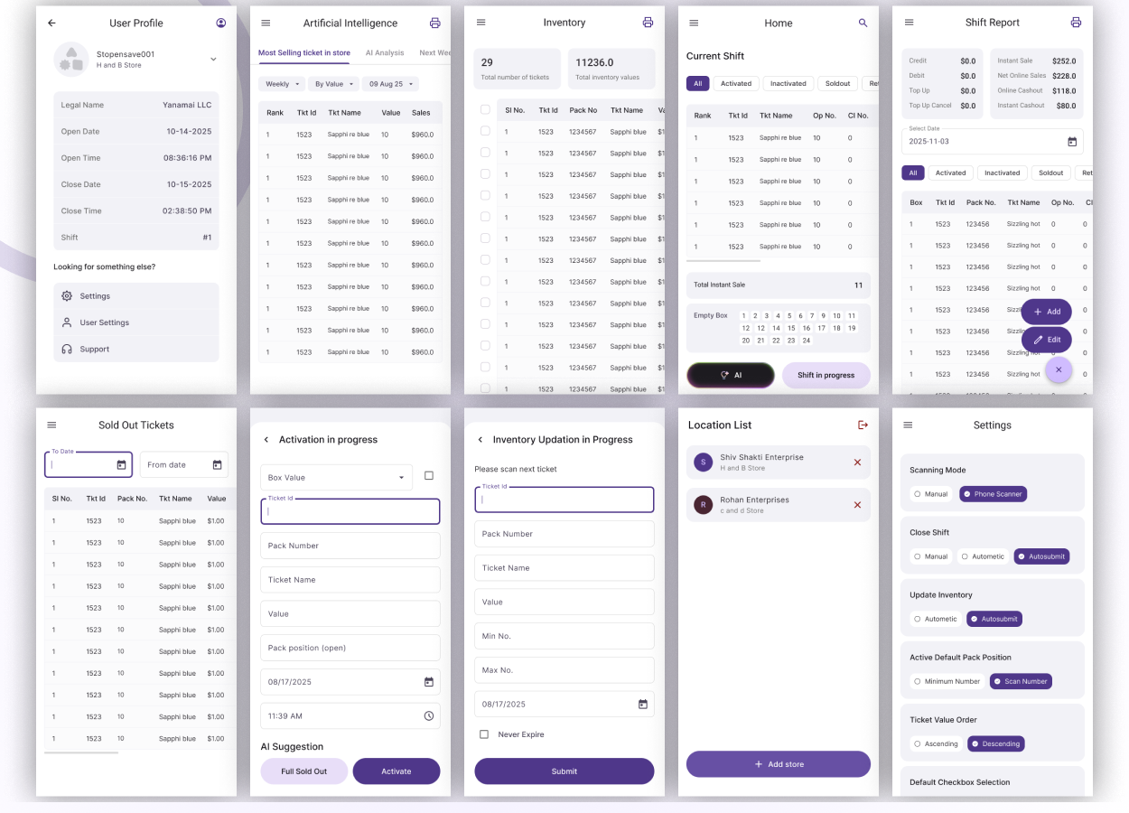 Mobile screens